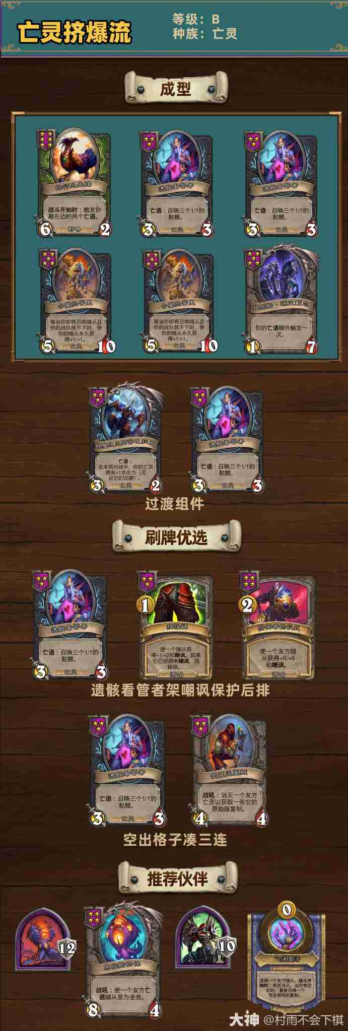 炉石传说33.6.2酒馆战棋亡灵挤爆流玩法攻略