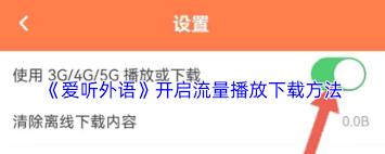 爱听外语如何开启流量下载