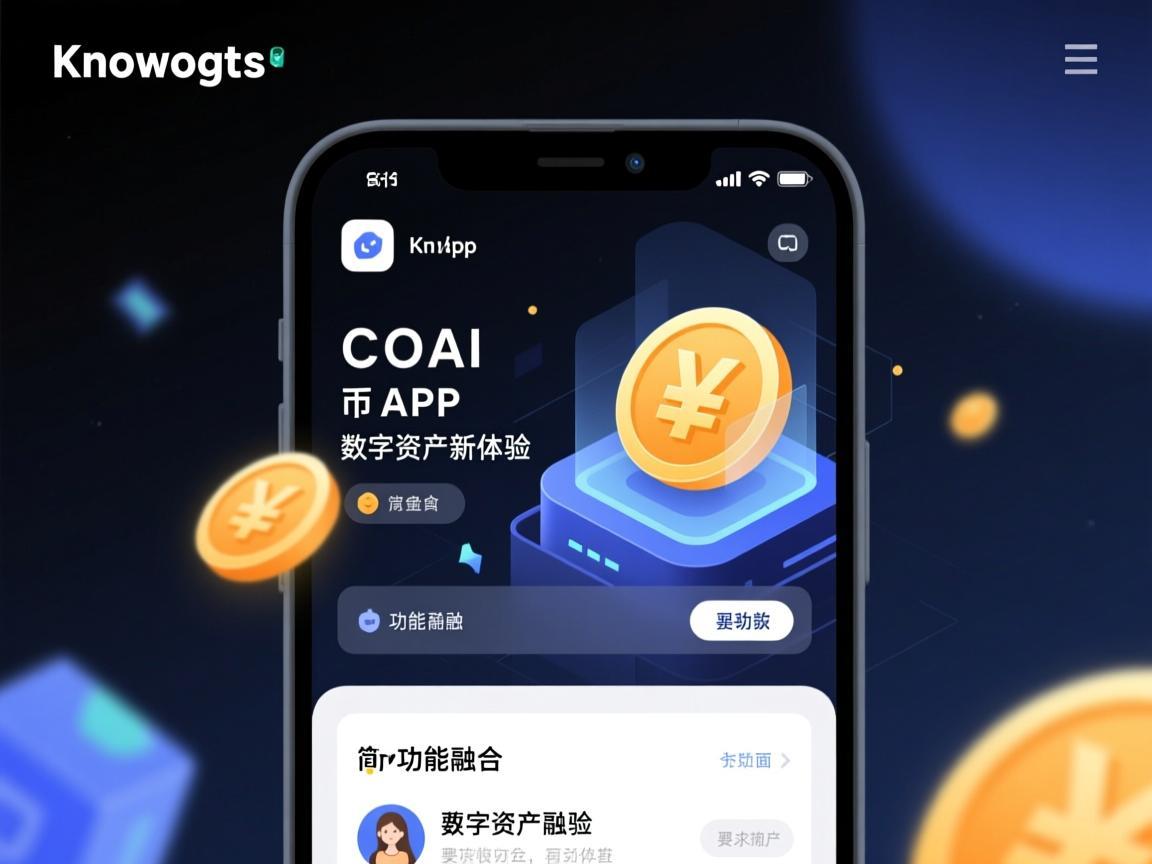 COAI币APP界面，简洁设计与功能融合的数字资产新体验