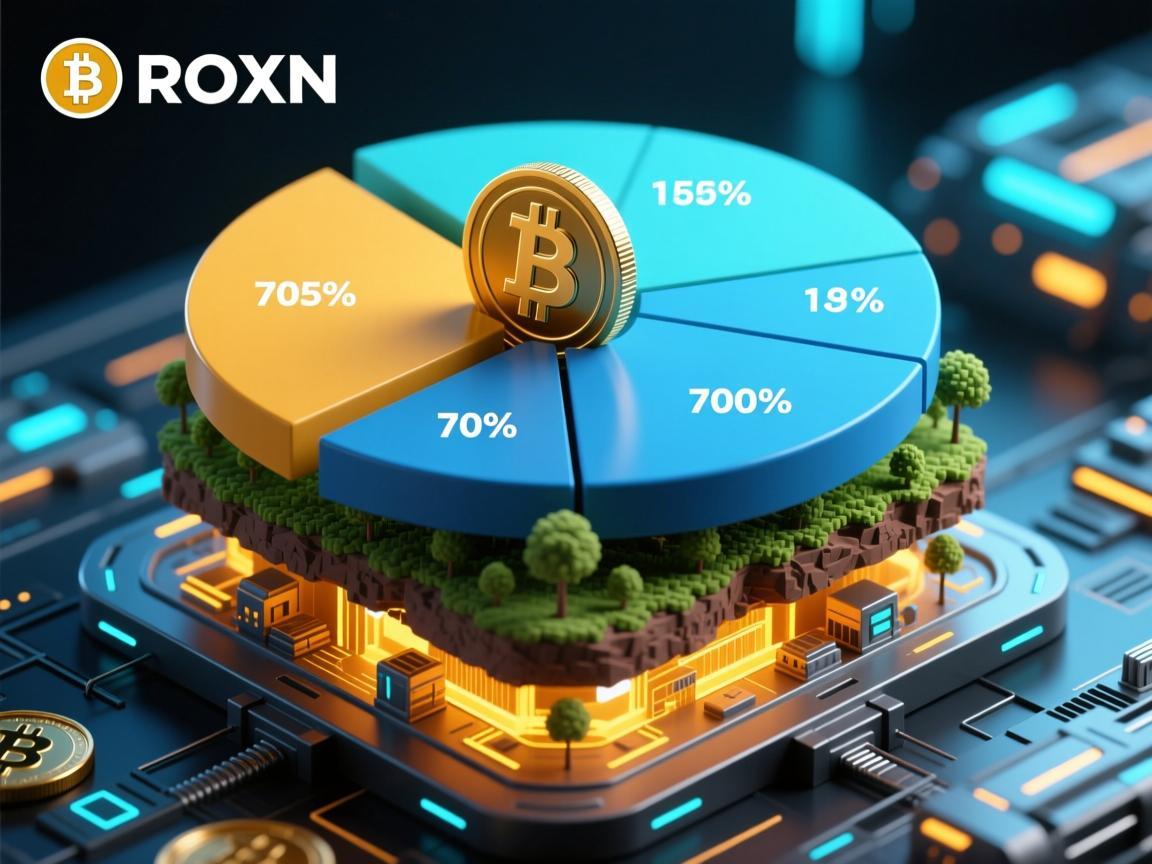 ROXN币代币分配比例图，解析生态建设的底层逻辑