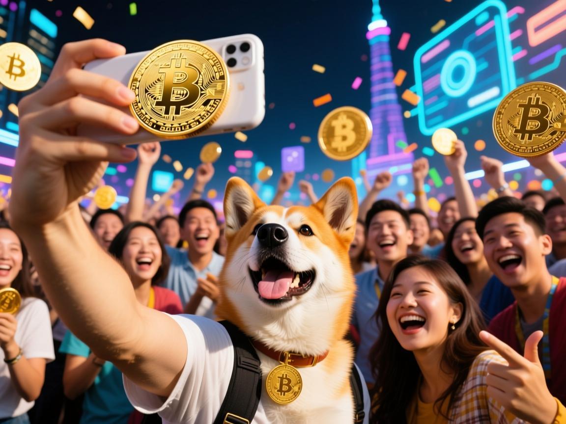狗狗币晒朋友圈，一场全民参与的数字狂欢