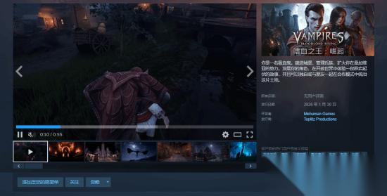 开放世界RPG 嗜血之王 崛起 定档1月30日 建造城堡 管理氏族
