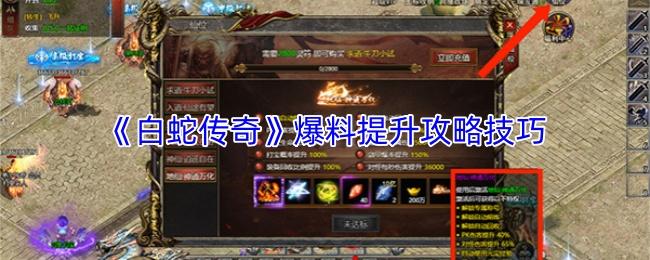 白蛇传奇 爆料提升攻略技巧