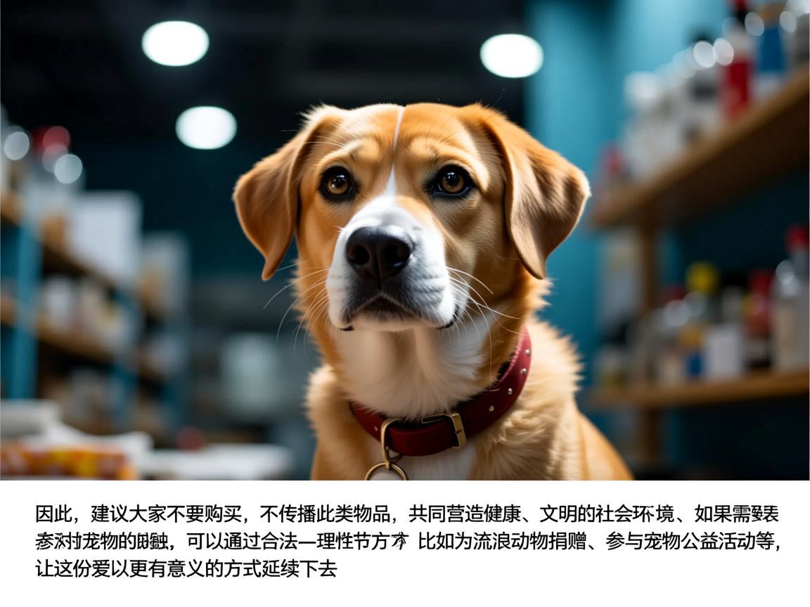 因此，建议大家不要购买、不传播此类物品，共同营造健康、文明的社会环境。如果需要表达对宠物的情感，可以通过合法、理性的方式，比如为流浪动物捐赠、参与宠物公益活动等，让这份爱以更有意义的方式延续下去