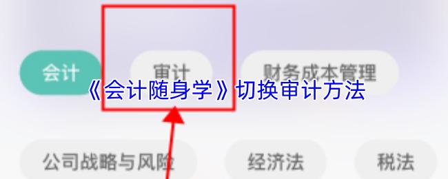 会计随身学 切换审计方法