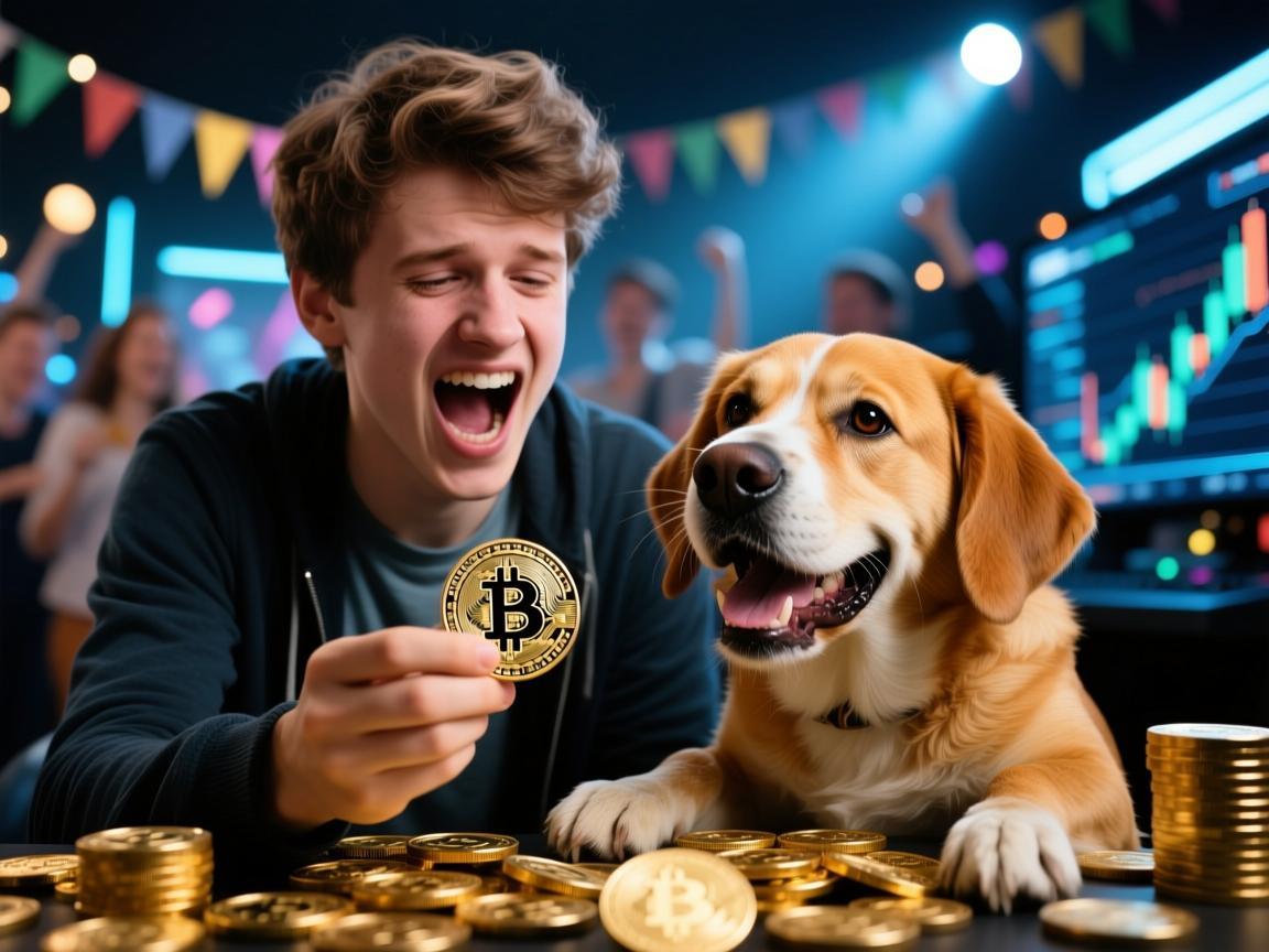 小伙买狗狗币崩溃了视频，一场加密狂欢背后的现代寓言