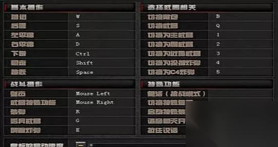 逆战人物操作键位怎么配置