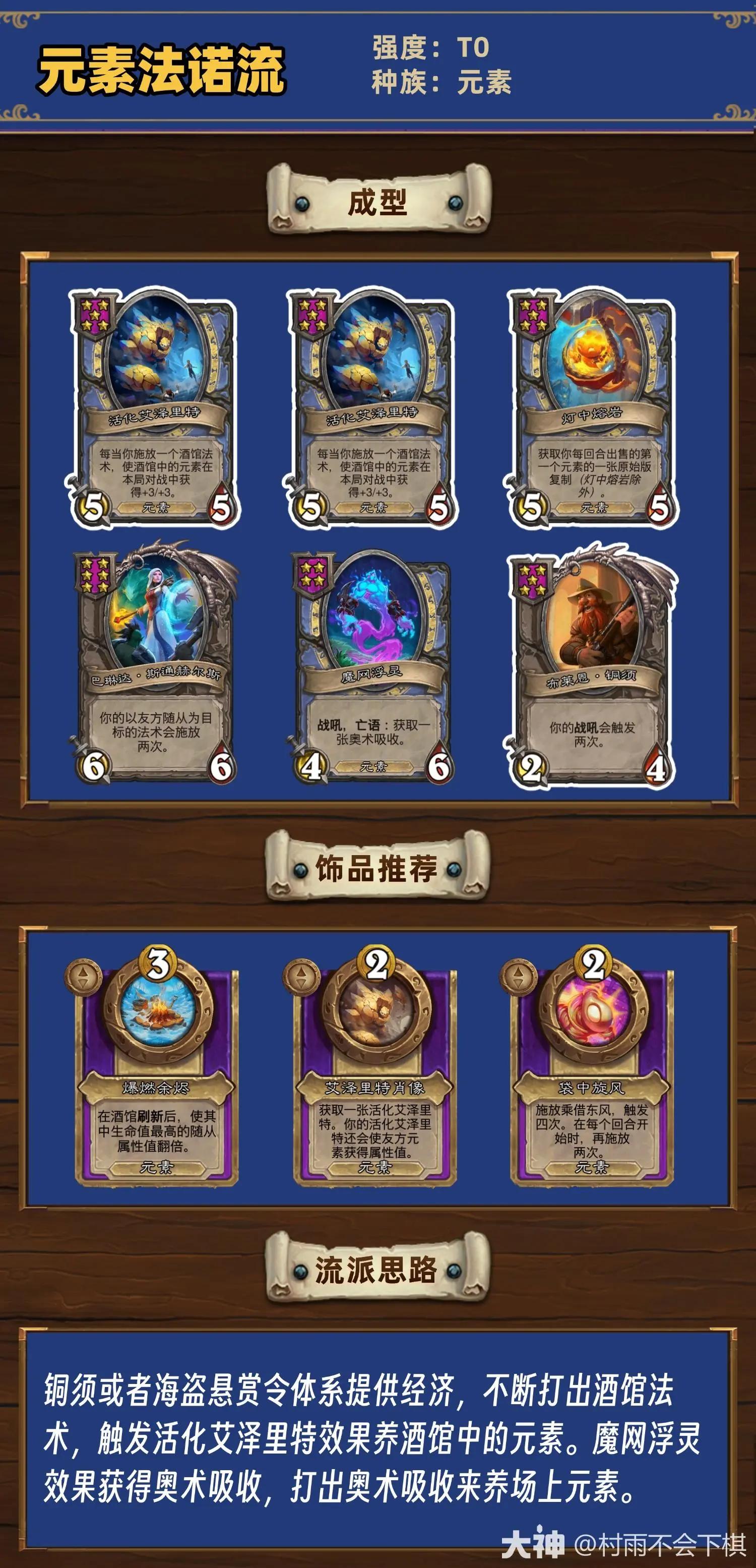 炉石传说S13元素法诺流阵容一览