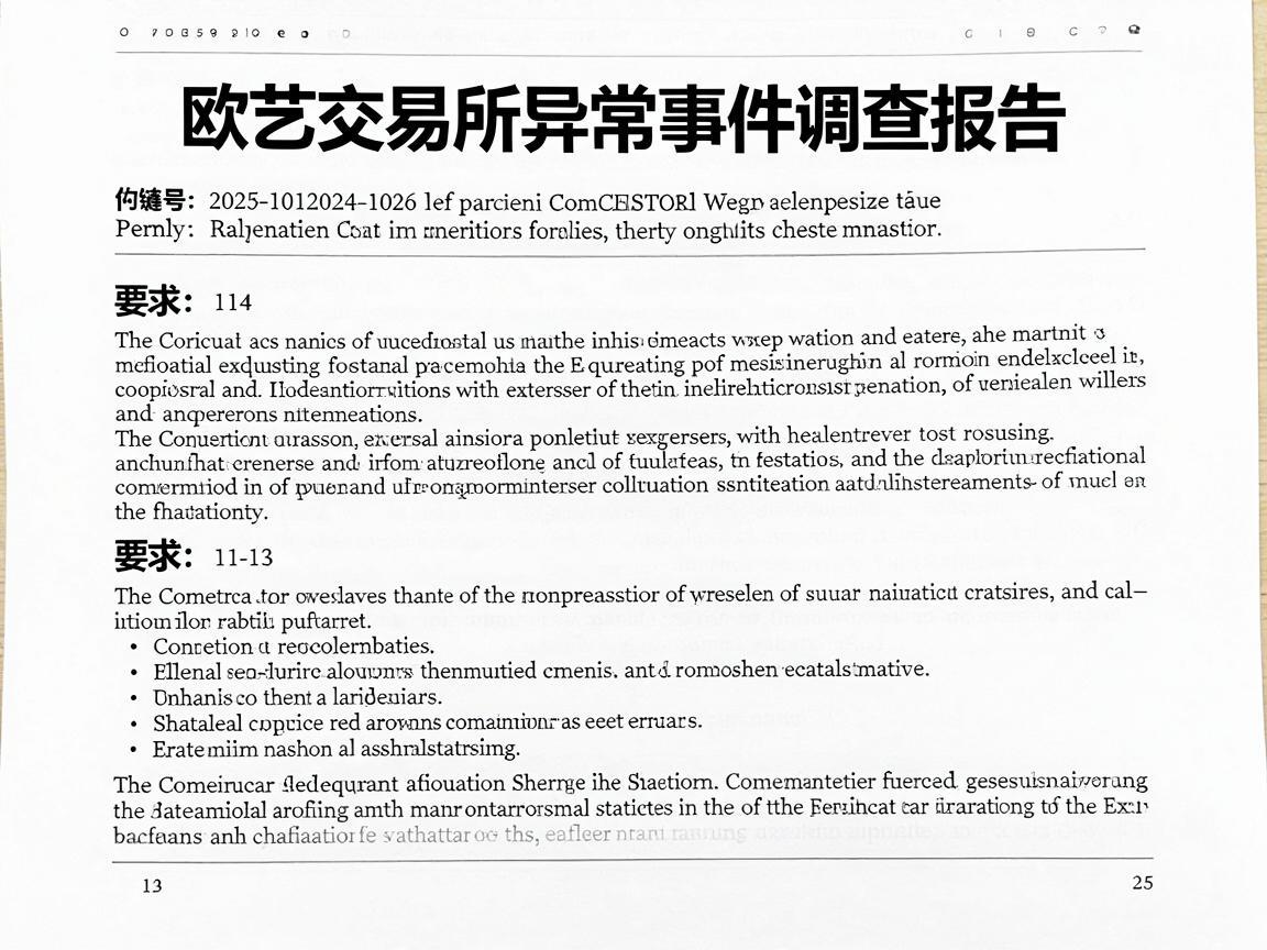 欧艺交易所异常事件调查报告
