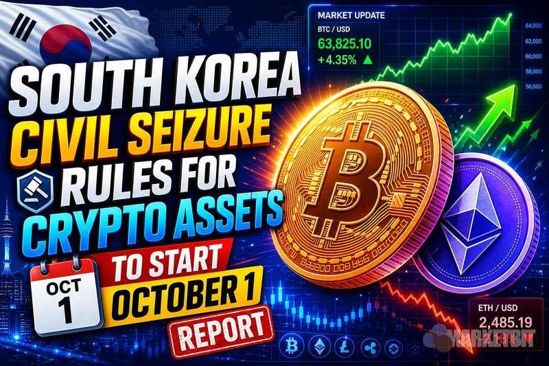 韩国加密货币资产民事扣押规定10月1日起施行：报道
