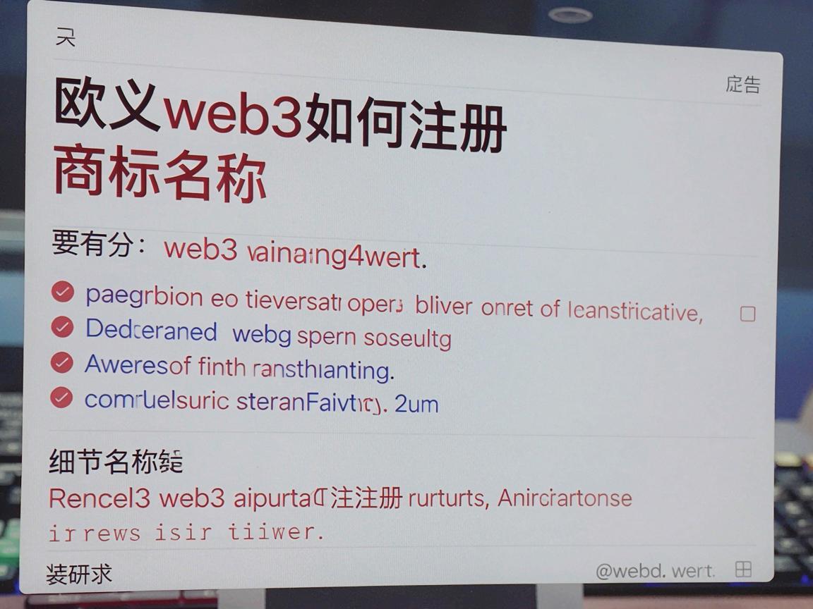 欧义web3如何注册商标名称